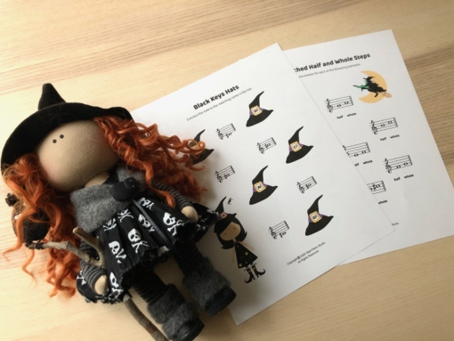 Halloween Piano Printables for Elementary Students