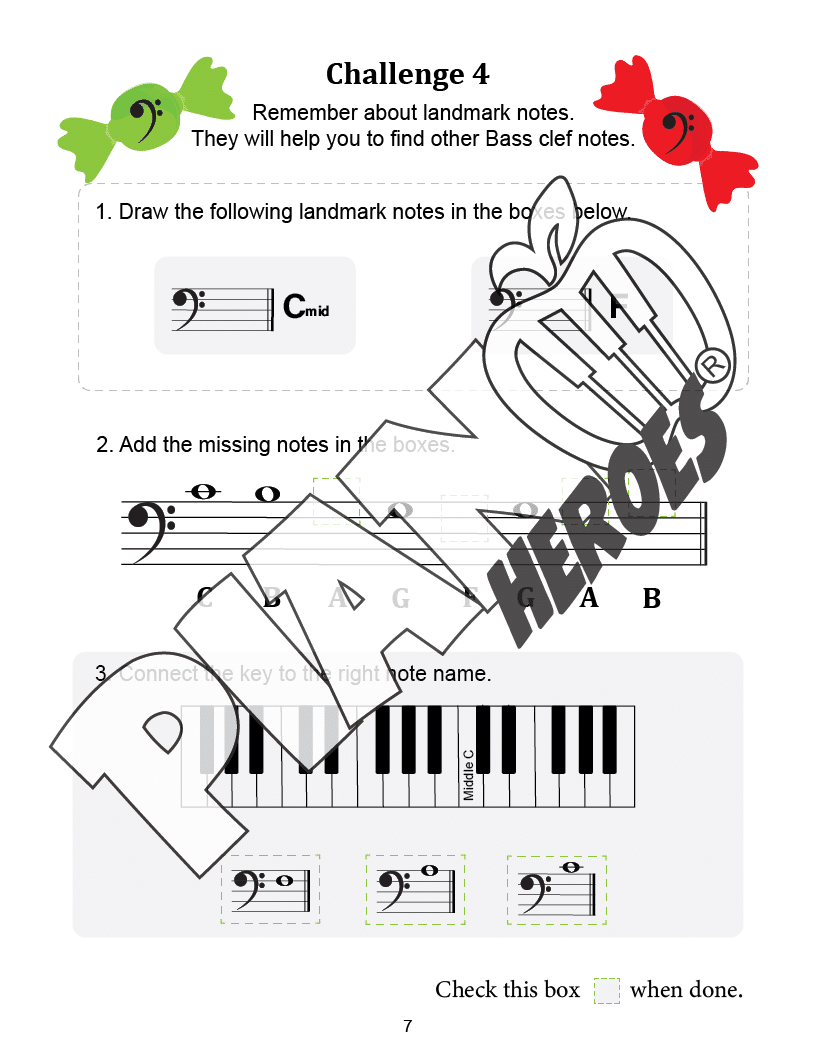 20-Day Bass Clef Candy Shop Challenge – Sweeten Your Students’ Note Reading! 🍬🎵