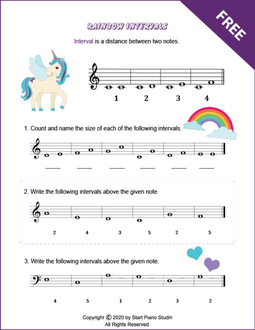 Unicorn’s Interval Worksheets-1