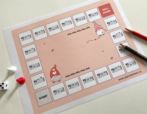 Themed one-page piano games