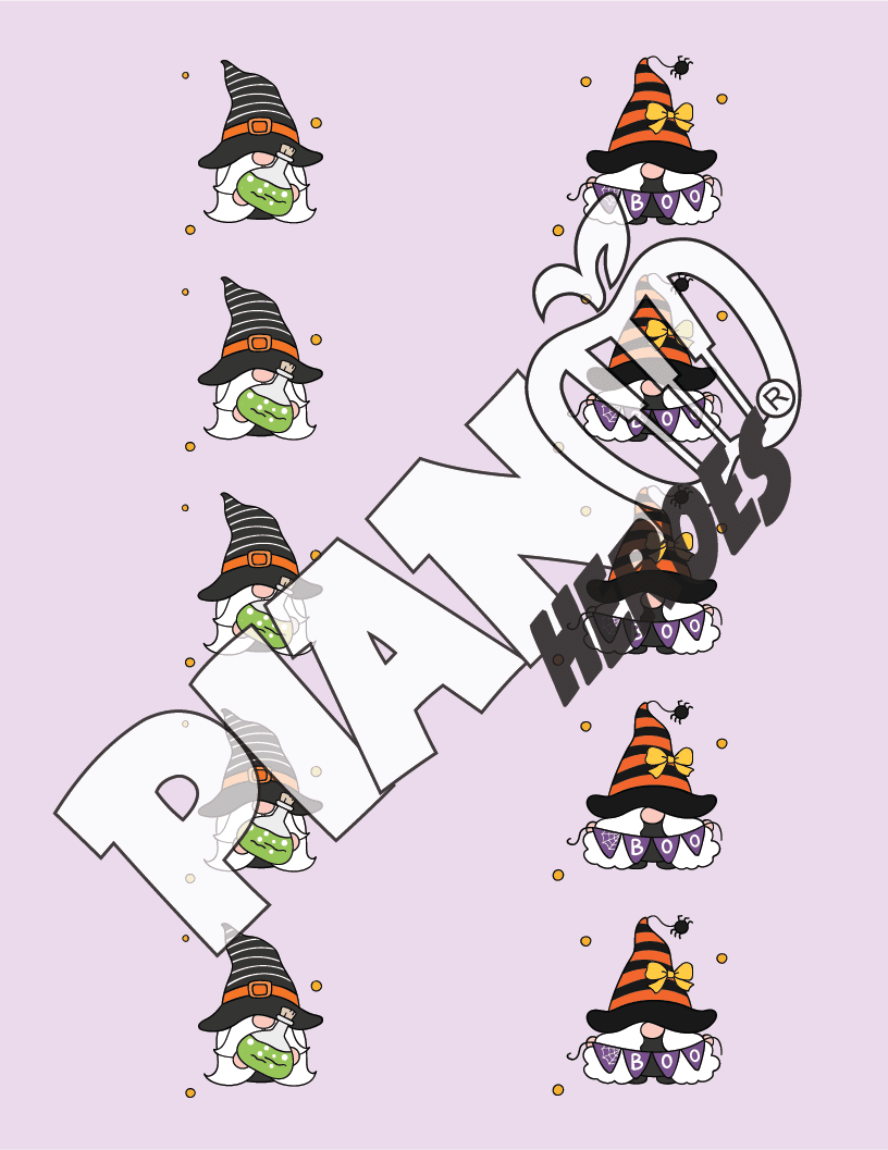 Halloween Gnome Steps and Skips