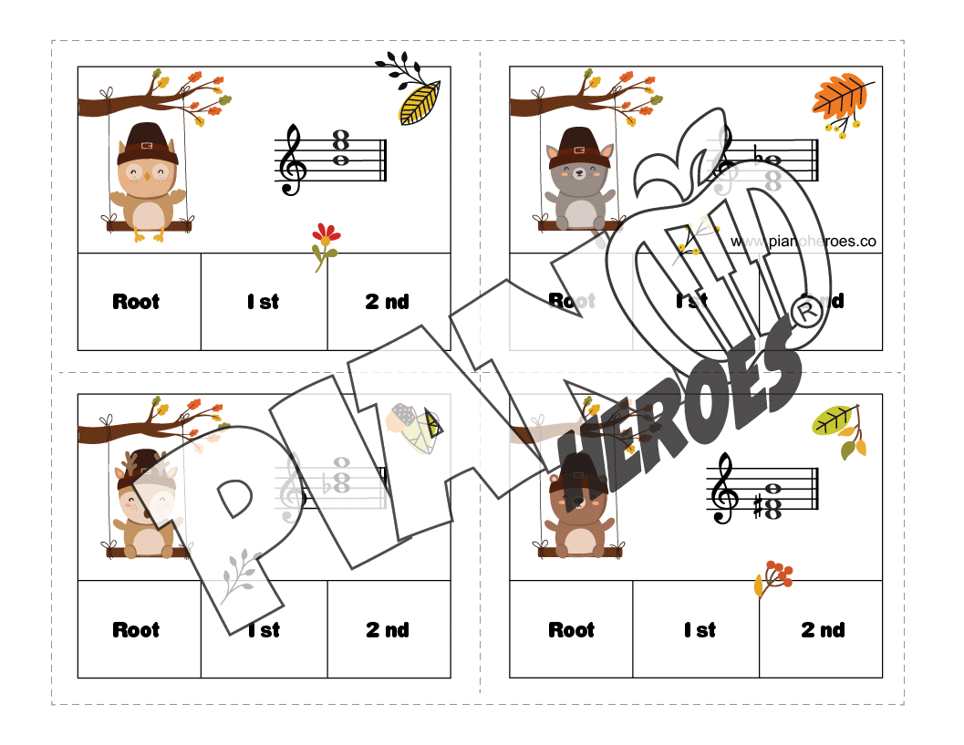 Autumn Thanks Chord Clip Cards