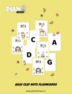 Bass Clef Note Flashcards