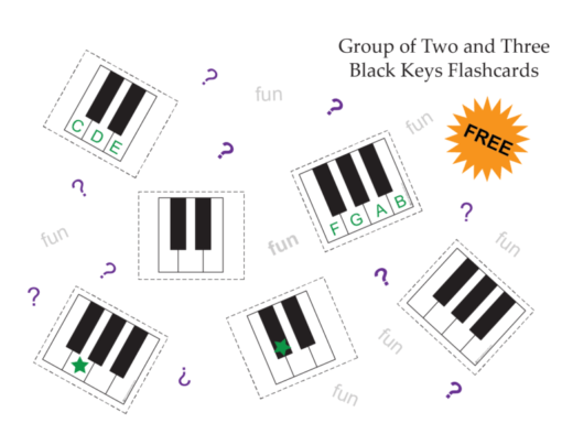 Printable Black Keys Flashcards