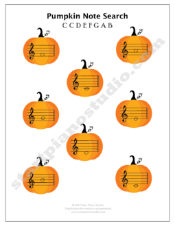 Learning notes | Free Printables | Teaching Aids | Fall Theory Printables (Example 2)