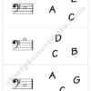 Worksheets | Teaching Aids | Note Matching Cards Bass Clef (Example 4)