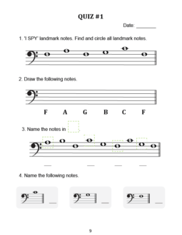 20 day bass clef note challenge