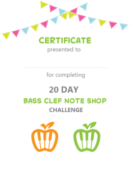 20 day bass clef note challenge