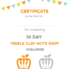 20 day treble clef note challenge