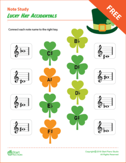 Lucky Hat Accidentals Note Study