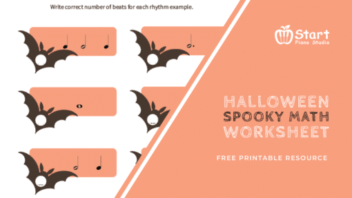 Note Value Halloween Spooky Math