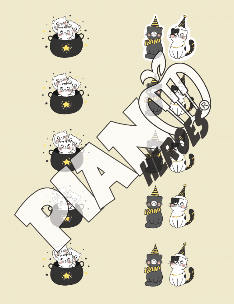 Halloween Kittens Chromatic and Diatonic Half Steps - Piano Heroes ...