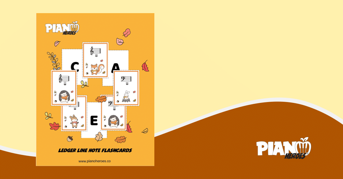 Ledger Line Note Flashcards Piano Heroes